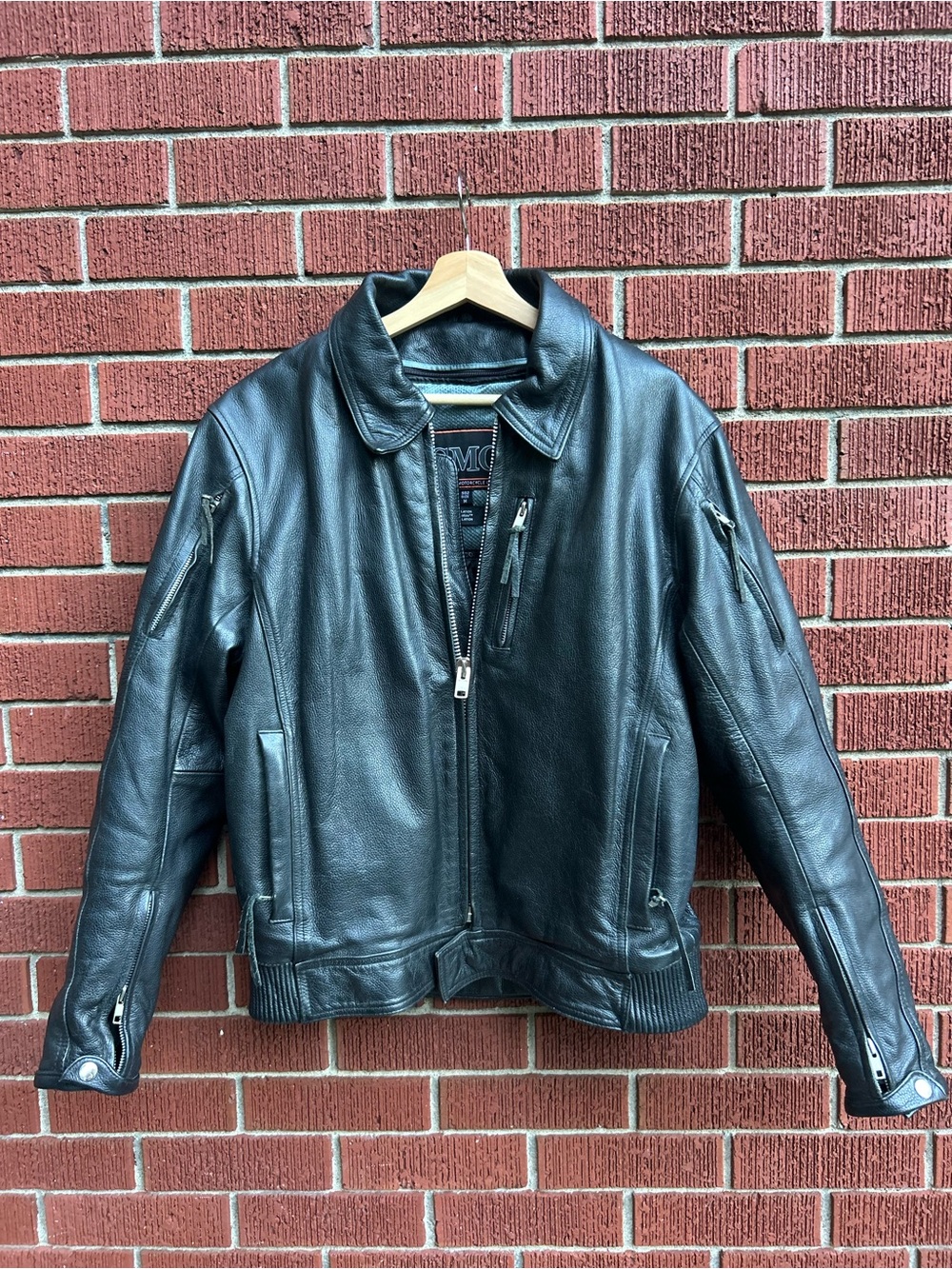CMC Canadian Motorcycle Co. 3-in-1 Leather Riding Jacket Black Size M